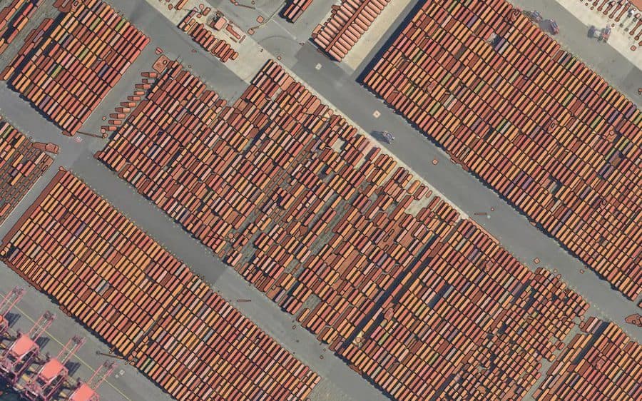 Segment Anything polygons over farmland