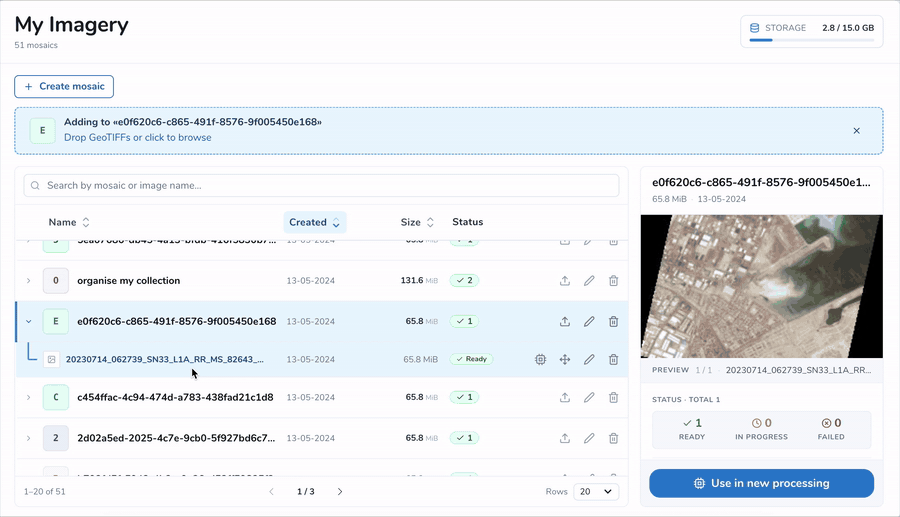 Manage Your Imagery Collections